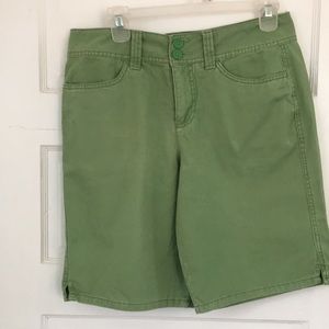 Faded Glory green brushed cotton twill shorts 4